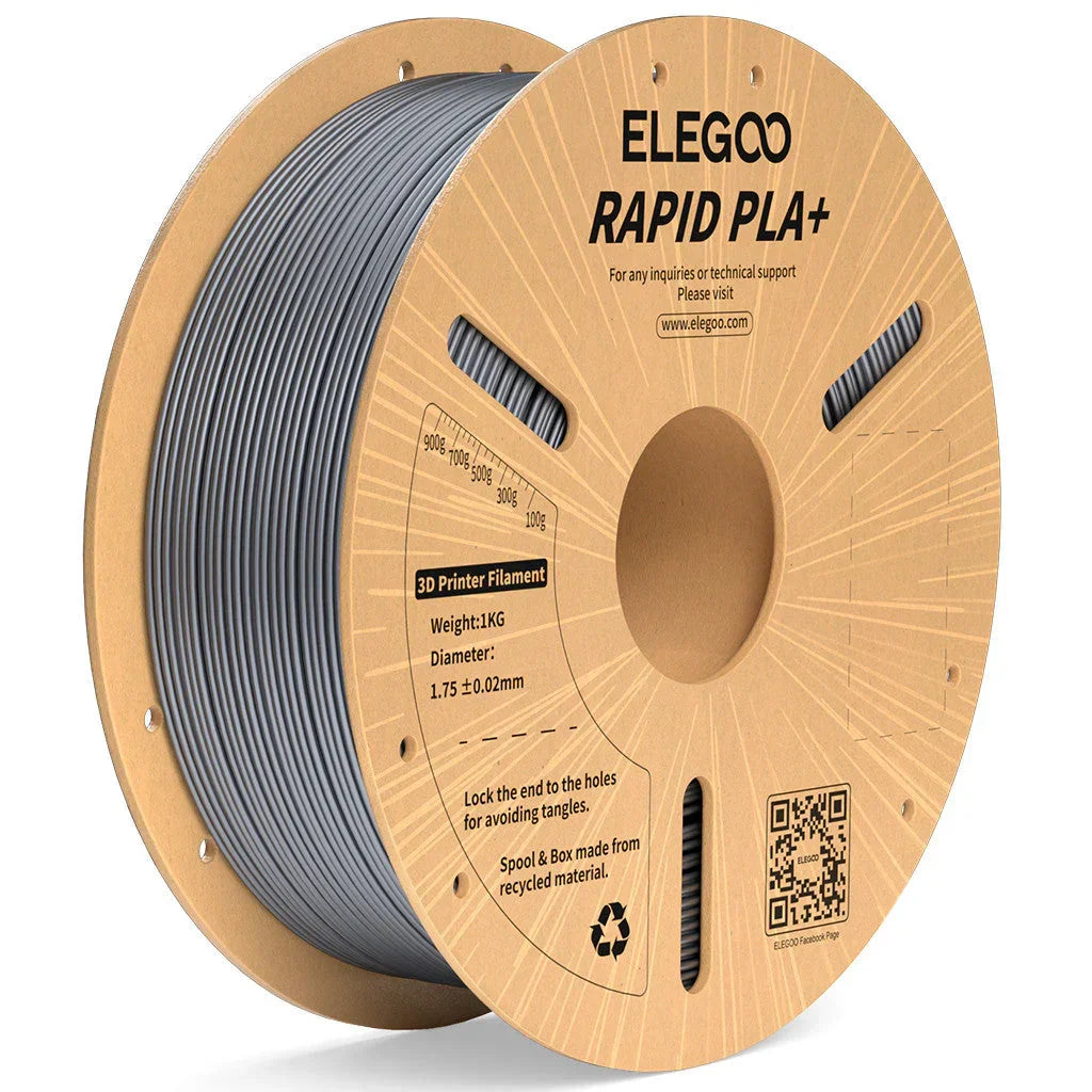 ELEGOO Rapid PLA Plus Silber Filament 3D-Drucker Verbrauchsmaterial 1KG 1,75mm für FDM 3D-Drucker