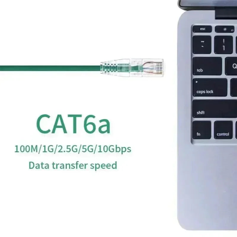 WisdPi Ultra tenký CAT6a RJ45 ethernetový kabel