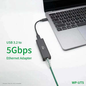 WisdPi 5Gbps USB3.2 Wired Base-T Ethernet Adapter Realtek RTL8157-4