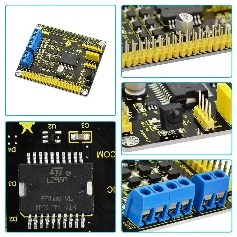 Raspberry Pi L298P Motor Drive Shield til Arduino