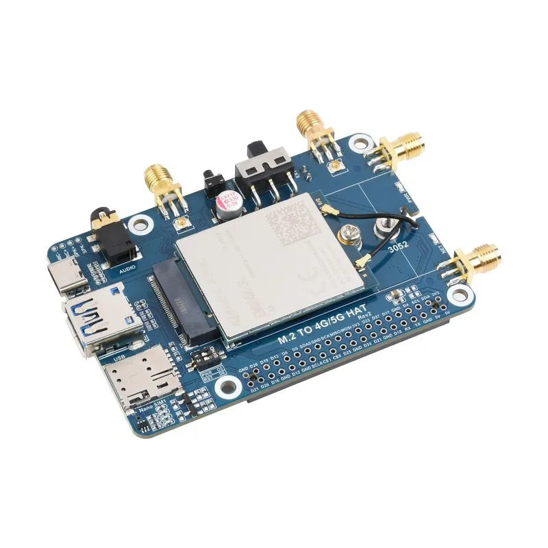 Waveshare Raspberry Pi LTE Cat 6 Communication HAT LTE-A Global Multi-band GNSS