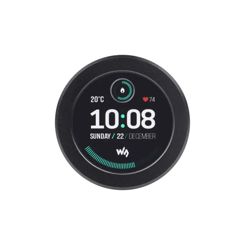 Waveshare ESP32-S3 Pantalla táctil LCD redonda de 1.28 pulgadas con carcasa metálica y sensor giroscópico