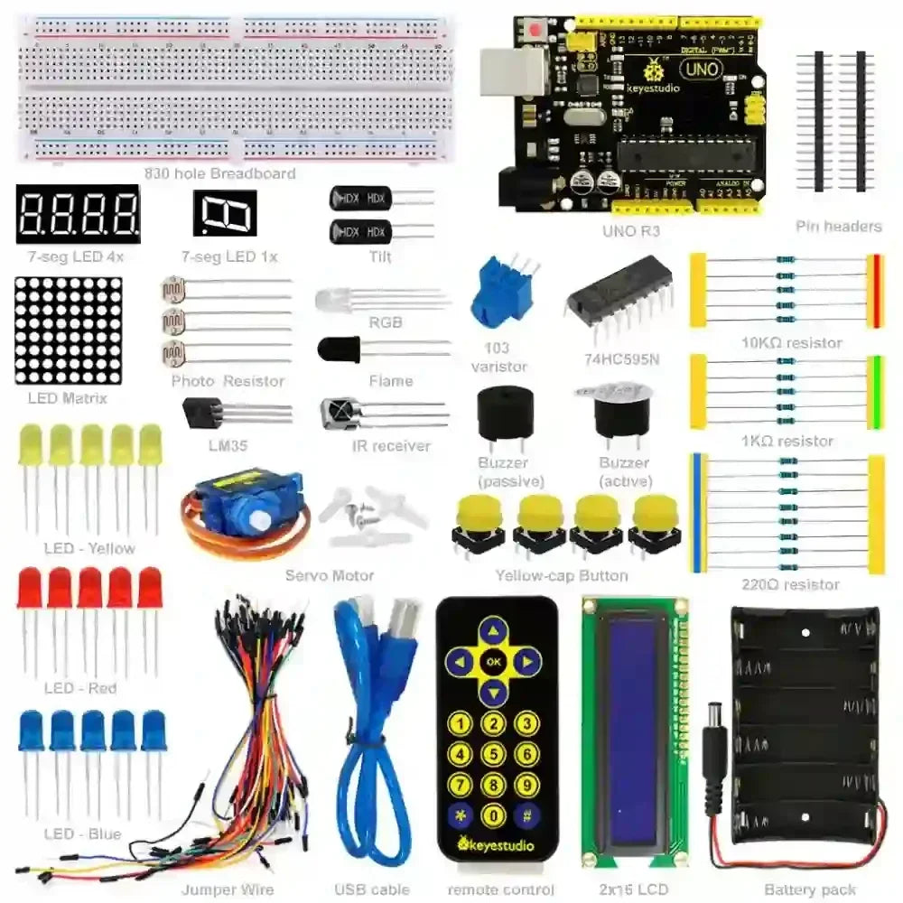 Základní startovací učební sada KeyeStudio pro Arduino projekt s UNO R3