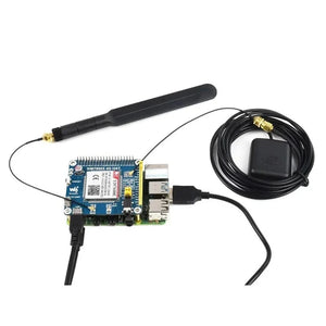 Waveshare SIM7600E LTE Cat-1 HAT board view