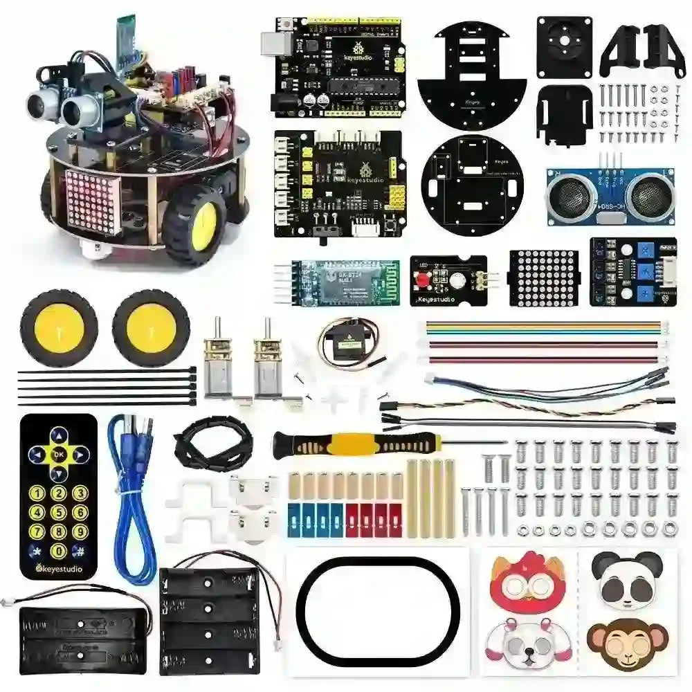 Keyestudio Smart Lille Skildpadde Robotbil V3.0 til Arduino STEM Programmerbar Robot Kit