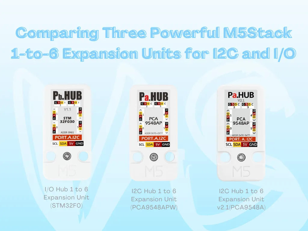 Comparing Three Powerful M5Stack 1-to-6 Expansion Units for I2C and I/O