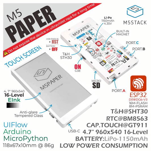 How to Create an E-ink Reader with M5Paper?