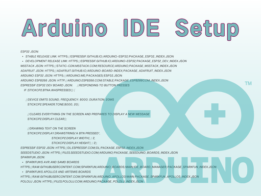 Arduino IDE Setup