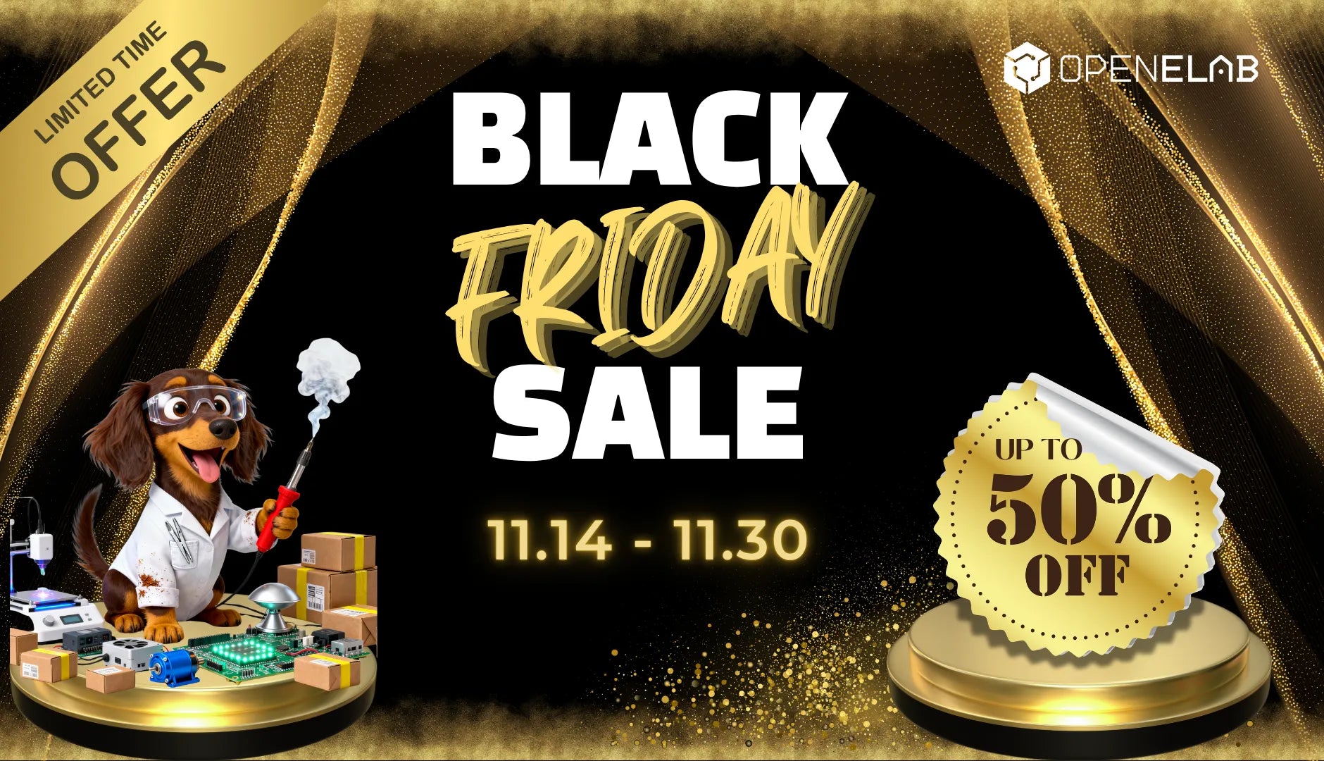 Black Friday Maker Deals Are Here — 5% Site‑Wide + Up to 50% Off Selected Gears