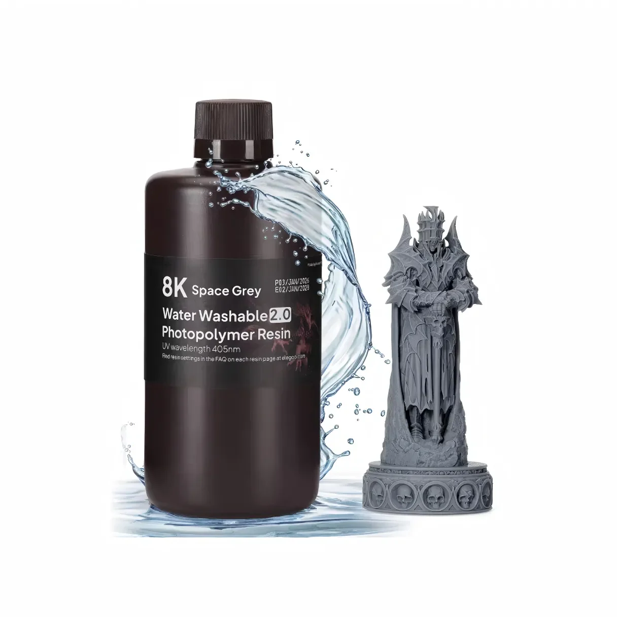 ELEGOO 8K Water Washable 2.0 resin bottle