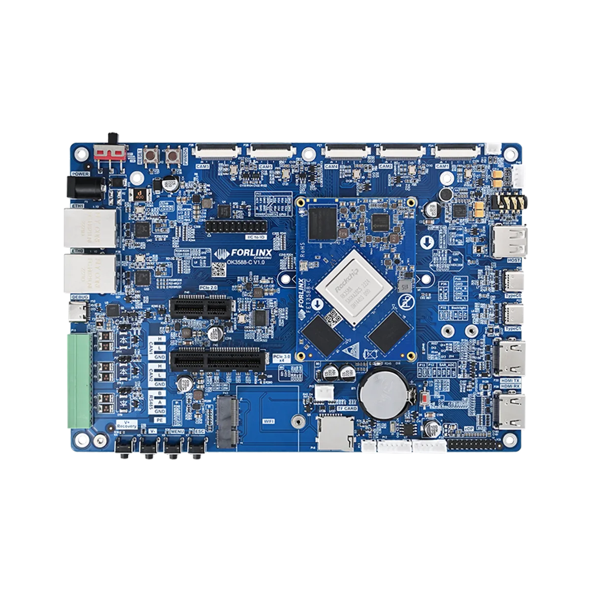 Forlinx OK3588-C RK3588 Linux AI Development Board - Industrial ARM SBC
