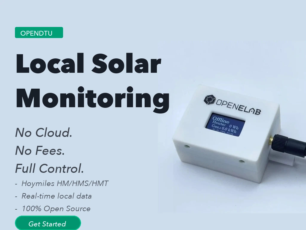 OpenDTU: Local Solar Monitoring for Hoymiles Inverters Without Cloud Lock-in