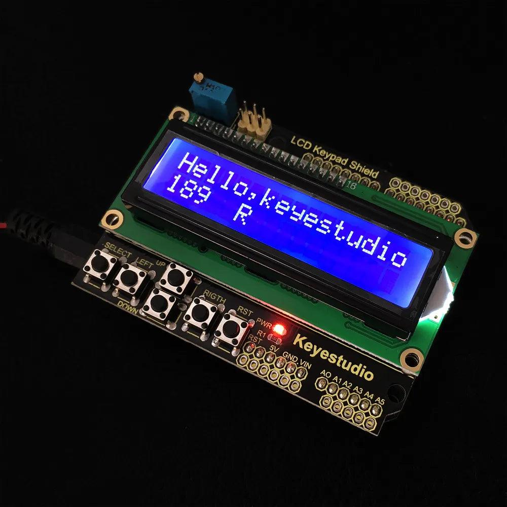 Keyestudio 1602LCD Keypad Shield For Arduino Raspberry Pi - OpenELAB