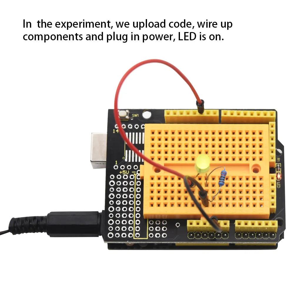 Keyestudio Protoshield for Arduino with Mini Breadboard - OpenELAB