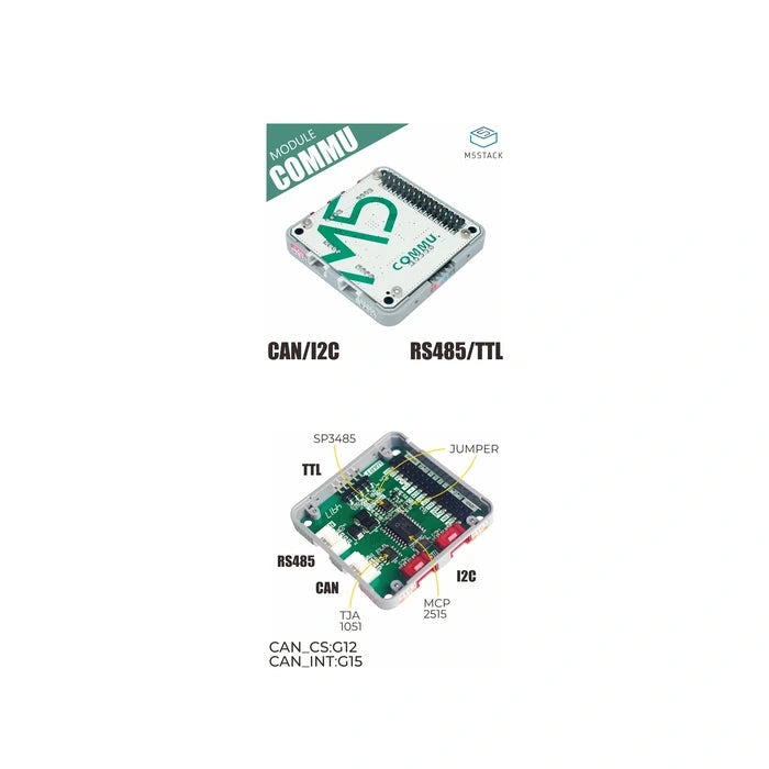 M5Stack COMMU Module RS485 TTL CAN I2C Interface Expansion – OpenELAB ...