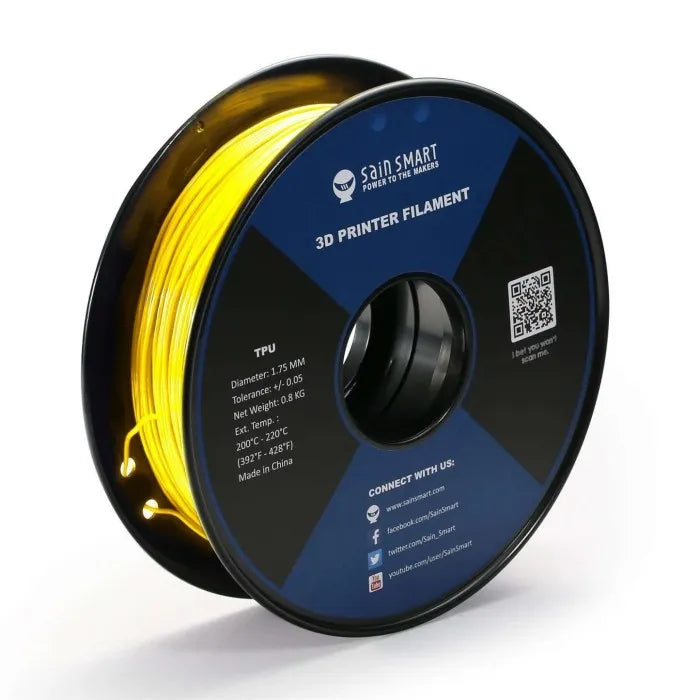 Genmitsu Neon Yellow TPU Flexible Filament 1.75mm 0.8kg/1.76lb