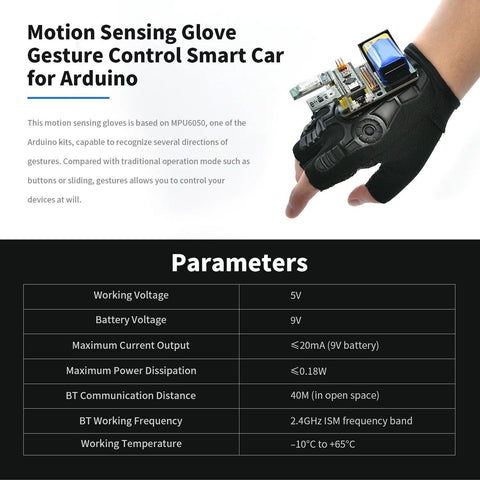 Keyestudio Motion Sensing Glove Gesture Nano Control Smart Car - OpenELAB