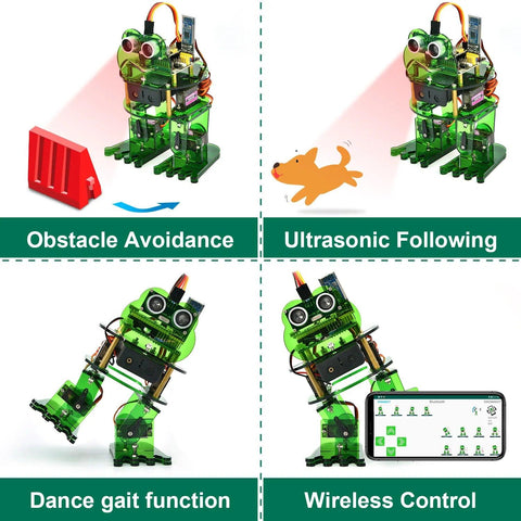 Keyestudio DIY 4-DOF Robot Kit Frog Robot for Arduino - OpenELAB