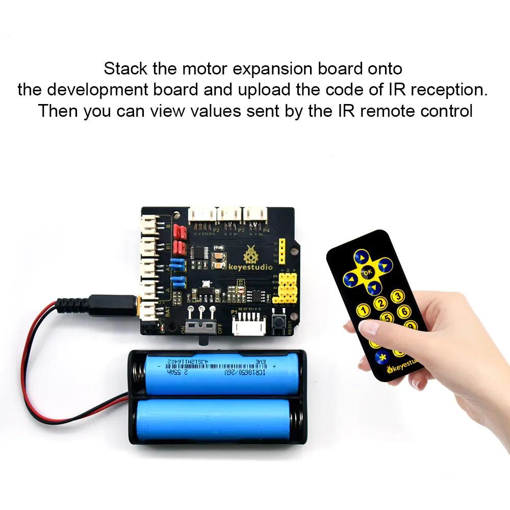 Keyestudio 8833 Motor Driver Expansion Board PH2.0 USB Cable DC 6-9V - OpenELAB