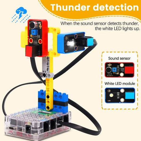 Kit mini stazione meteorologica Kidsbits STEM con blocchi elettronici