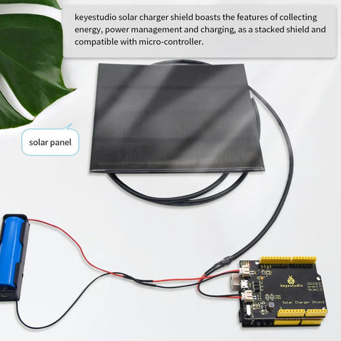 Keyestudio Solar Charger Shield for Arduino Solar Panel Solar Cell - OpenELAB