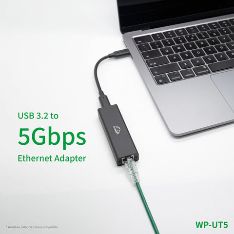 WisdPi USB 3.2 5Gbps Wired Base-T Ethernet Adapter Realtek RTL8157