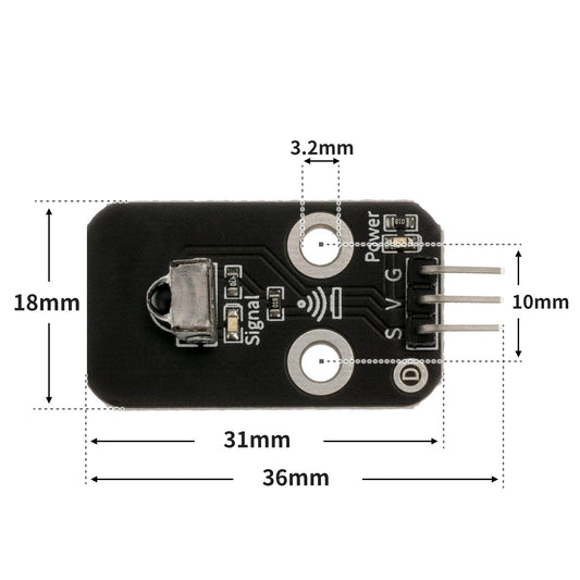 38K Infrared Remote Control Receiver Module - OpenELAB