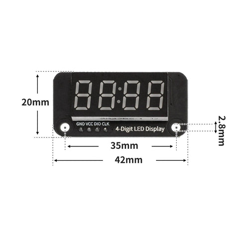 TM1650 4-Digit LED RTC Digital Tube Display Module - OpenELAB