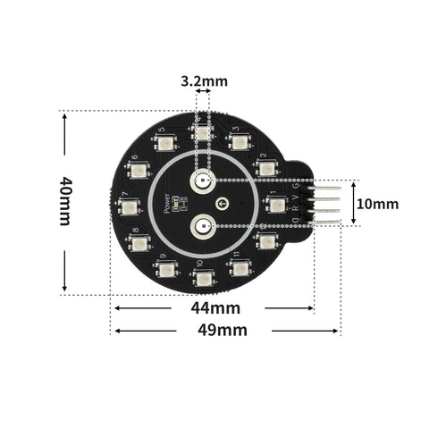 RGB LED Ring Colorful Light Module - OpenELAB