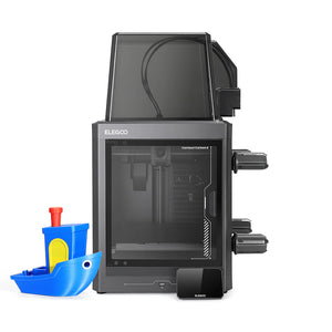 Centauri Carbon 2 printing setup with multicolor Benchy sample