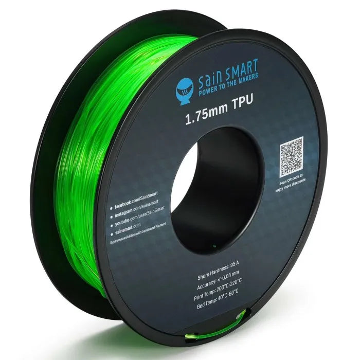 Genmitsu Neon Green TPU Flexible Filament 1.75mm 0.8kg/1.76lb