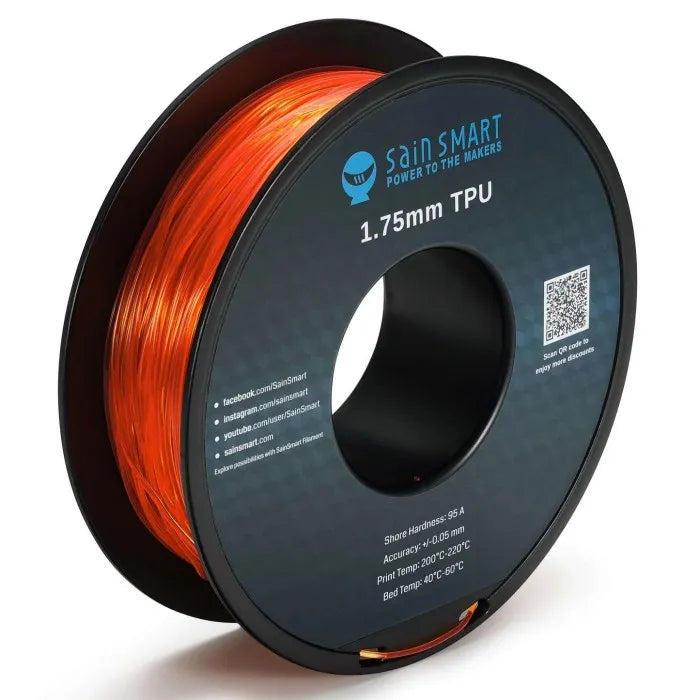 Genmitsu Orange TPU Flexible Filament 1.75mm 0.8kg/1.76lb