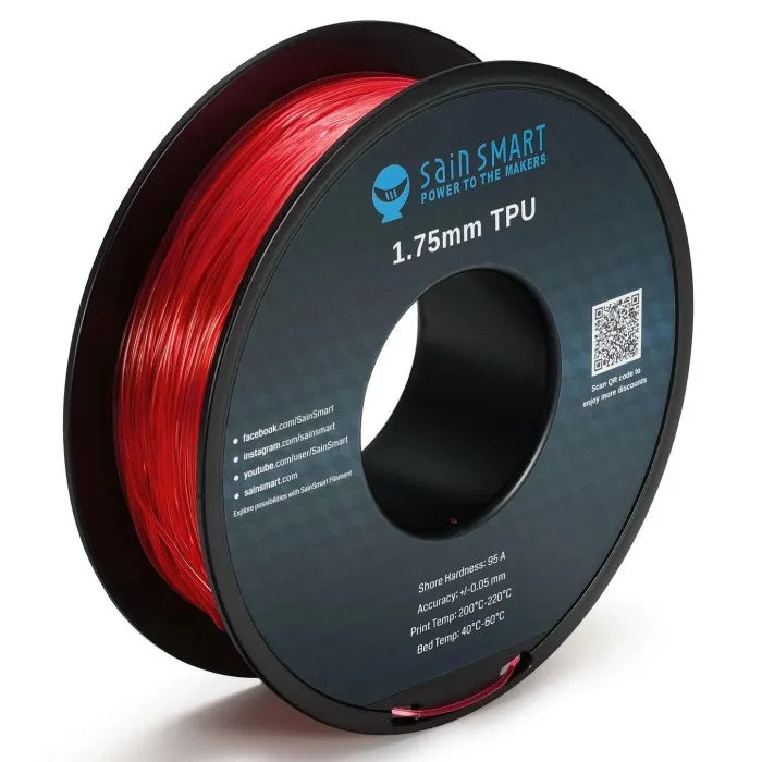Genmitsu Red TPU Flexible Filament 1.75mm 0.8kg/1.76lb