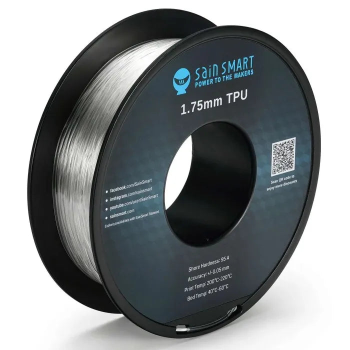 Genmitsu Transparent TPU Flexible Filament 1.75mm 0.8kg/1.76lb
