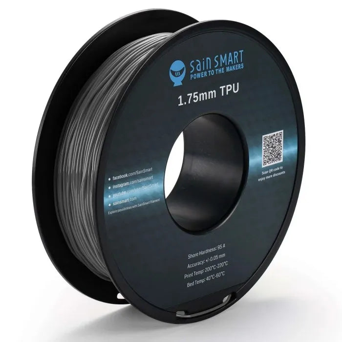 Genmitsu Grey TPU Flexible Filament 1.75mm 0.8kg/1.76lb