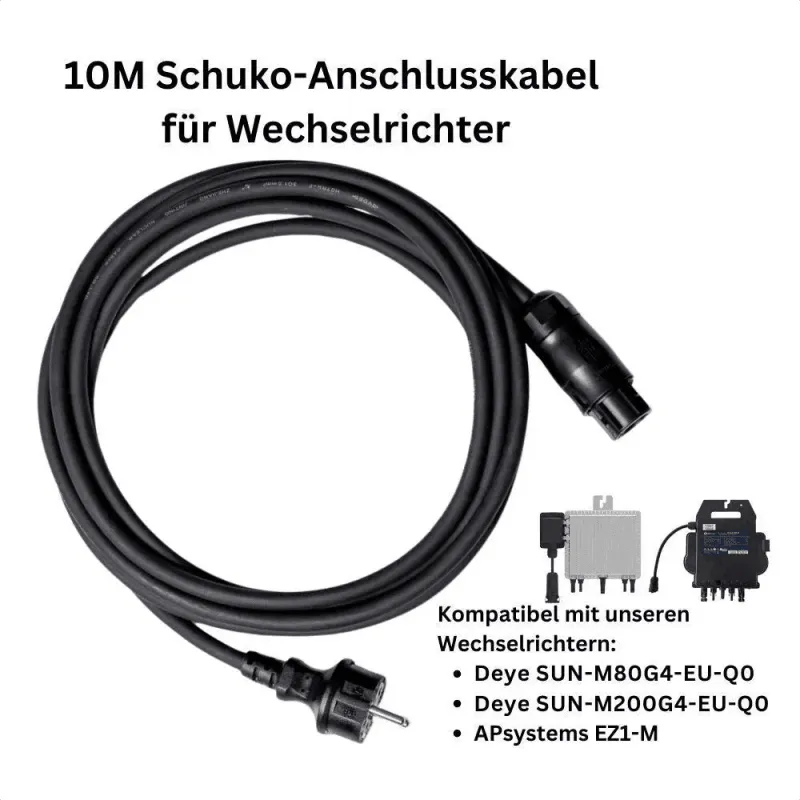 10M Schuko Connection Cable for Inverters