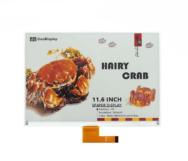 11.6-inch E-Paper Four Color E-Ink 960x640 Display-1