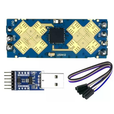 La version de mise à niveau HLK-LD2410B/LD2410/LD2410C est HLK-LD2412 ±75° Environnement apprentissage automatique réduction du bruit Module radar de détection de distance 9M