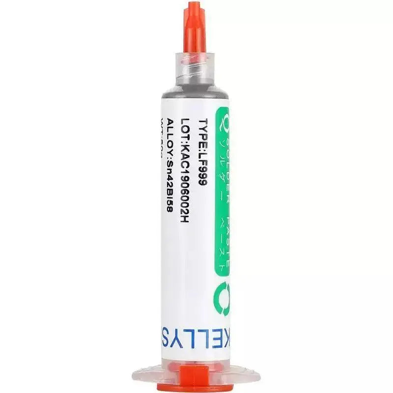 138° Solder Paste Syringe Flux for Soldering SMD BGA IC PCB Needle Tube Tin Solder Paste, Lead - free low temperature solder paste, Pusher/needle feed