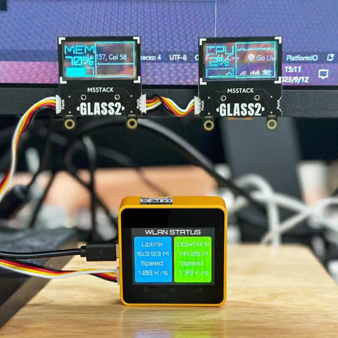 M5Stack Glass 2 Unit w/ 1.51inch Transparent OLED - OpenELAB