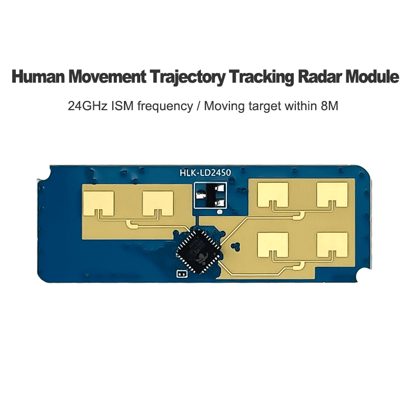 24 Ghz één-zender-twee-ontvanger menselijke beweging volgen trajectradarmodule Wandmontage HLK-LD2450