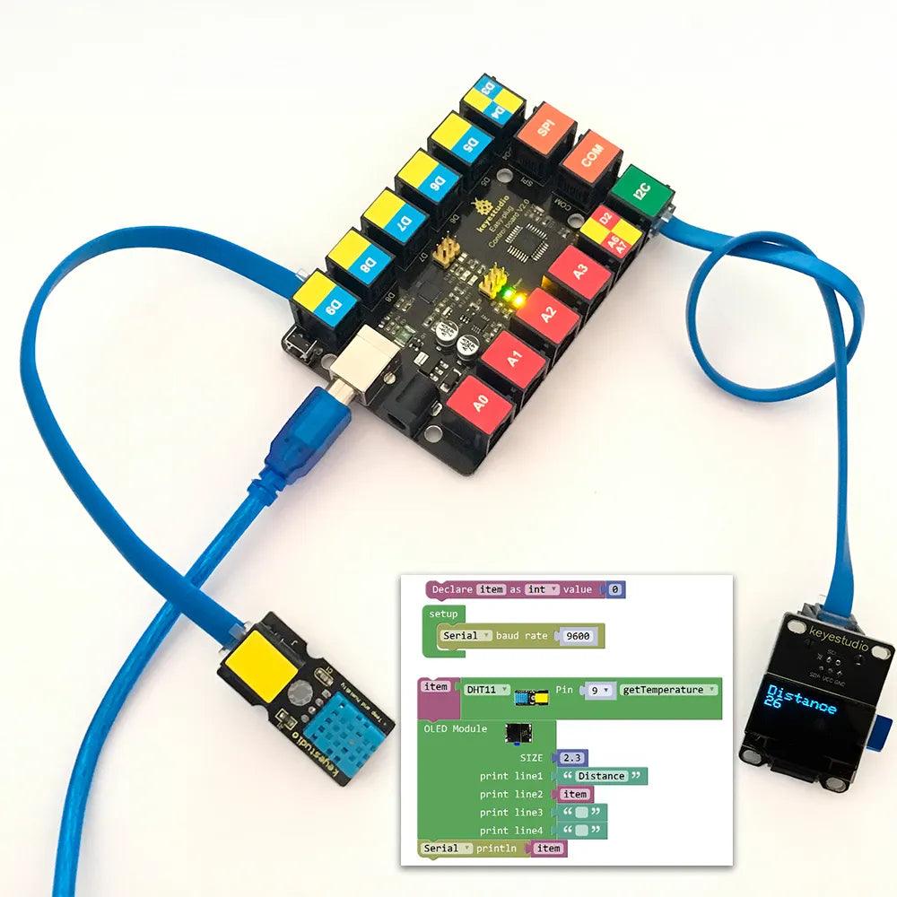 Keyestudio EASY PLUG RJ11 128 x 64 OLED Module - OpenELAB