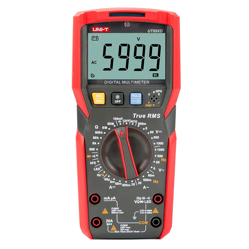 Uni-trend Højpræcisions Multifunktionelt Digitalt Multimeter med Etui UT89XD