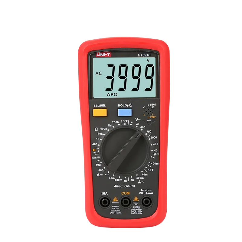 Uni-trend Multifunktionelt Digitalt Multimeter Overspænding Overstrøm Punkt UT39A+