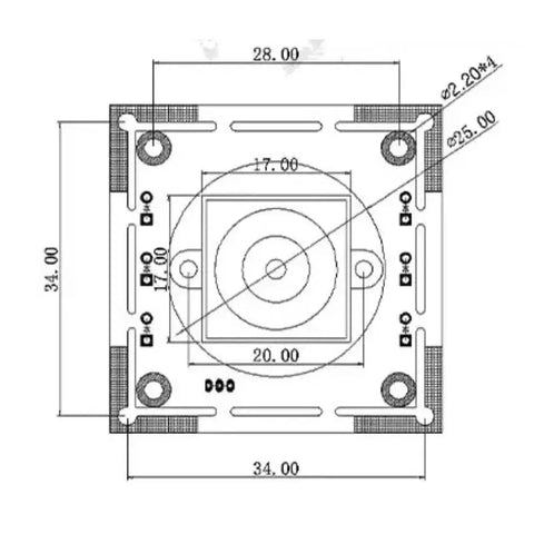 8.29MP 4K 120FPS Non-distortion Camera Module