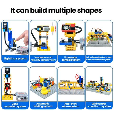 Kidsbits STEM Education Smart Farm Kit Compatible with Lego for Arduino