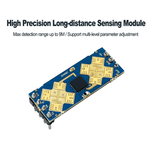 HLK-LD2410B/LD2410/LD2410C upgrade version is HLK-LD2412 ±75° Environment automatic learning noise reduction 9M Distance Sensing Radar Module