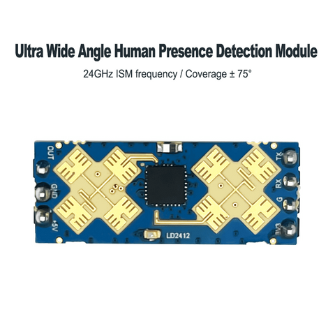 La version de mise à niveau HLK-LD2410B/LD2410/LD2410C est HLK-LD2412 ±75° Environnement apprentissage automatique réduction du bruit Module radar de détection de distance 9M