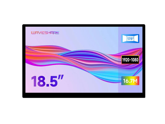 Waveshare 18.5 inch Full HD Capacitive Touch Display 1920*1080 HDMI - OpenELAB