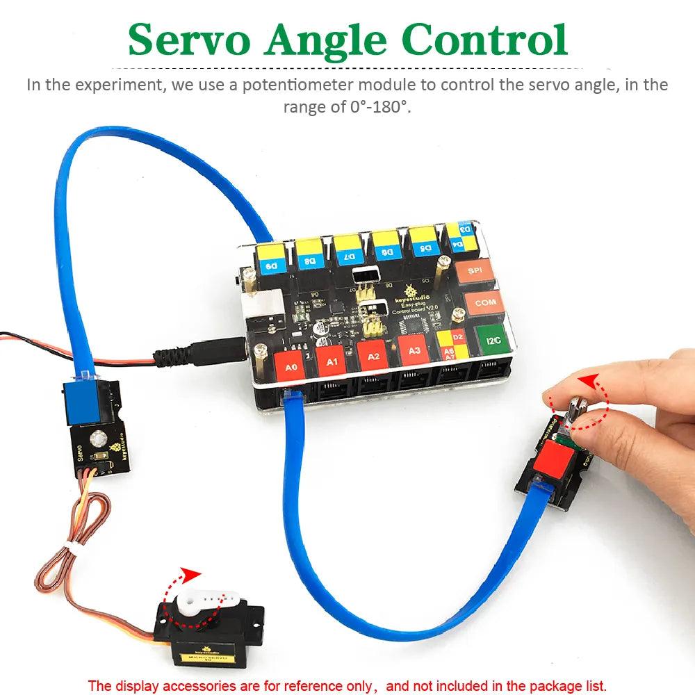 Keyestudio EASY PLUG Servo Module and Micro Servo - OpenELAB